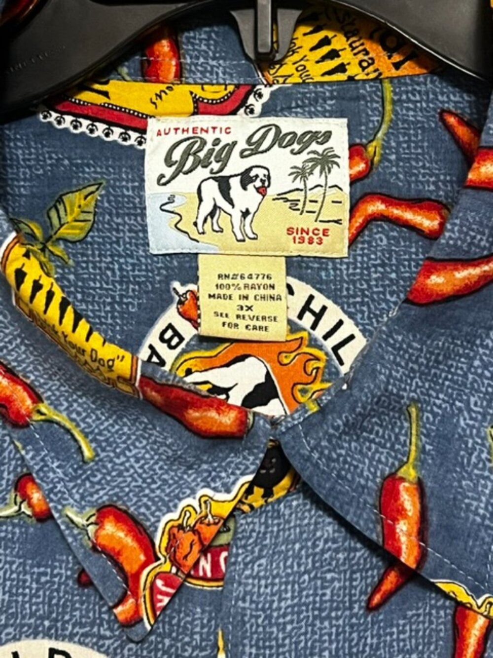 VTG BIG DOGS Men's Button Down Hawaiian Shirt